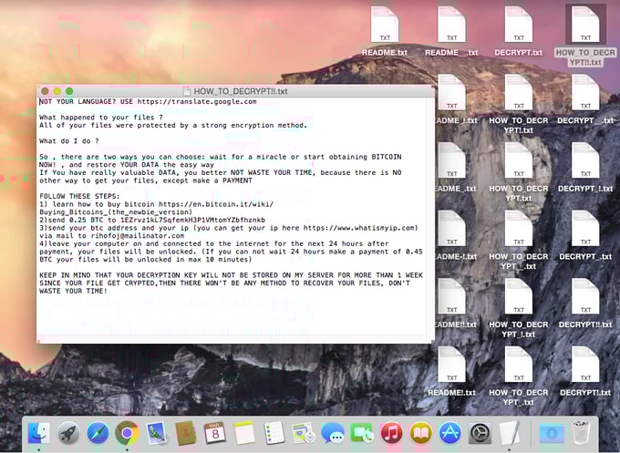 Mac FileZip ransomware Mac FileZip ransomware